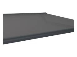 Toldo retrátil motorizado com LEDs e caixa integral 5x3,5 m lona acrílico antracite GALAXA