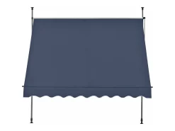 Toldo telescópico em aço e poliéster 300 x 120 x 200-300 cm azul escuro 03_0008331
