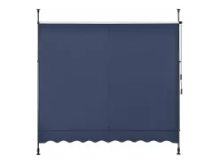 Toldo telescópico em aço e poliéster 300 x 120 x 200-300 cm azul escuro 03_0008331