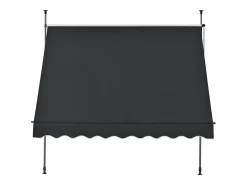 Toldo telescópico em aço e poliéster 300 x 120 x 200-300 cm preto 03_0008335