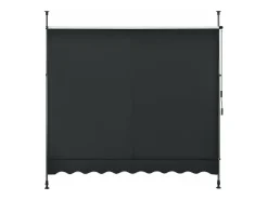 Toldo telescópico em aço e poliéster 300 x 120 x 200-300 cm preto 03_0008335