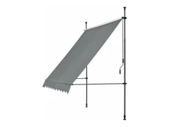 Toldo telescópico em aço e poliéster 250 x 120 x 200-300 cm cinza ardósia 03_0008327