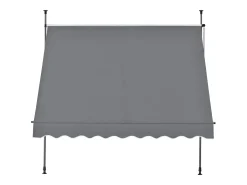 Toldo telescópico em aço e poliéster 250 x 120 x 200-300 cm cinza ardósia 03_0008327