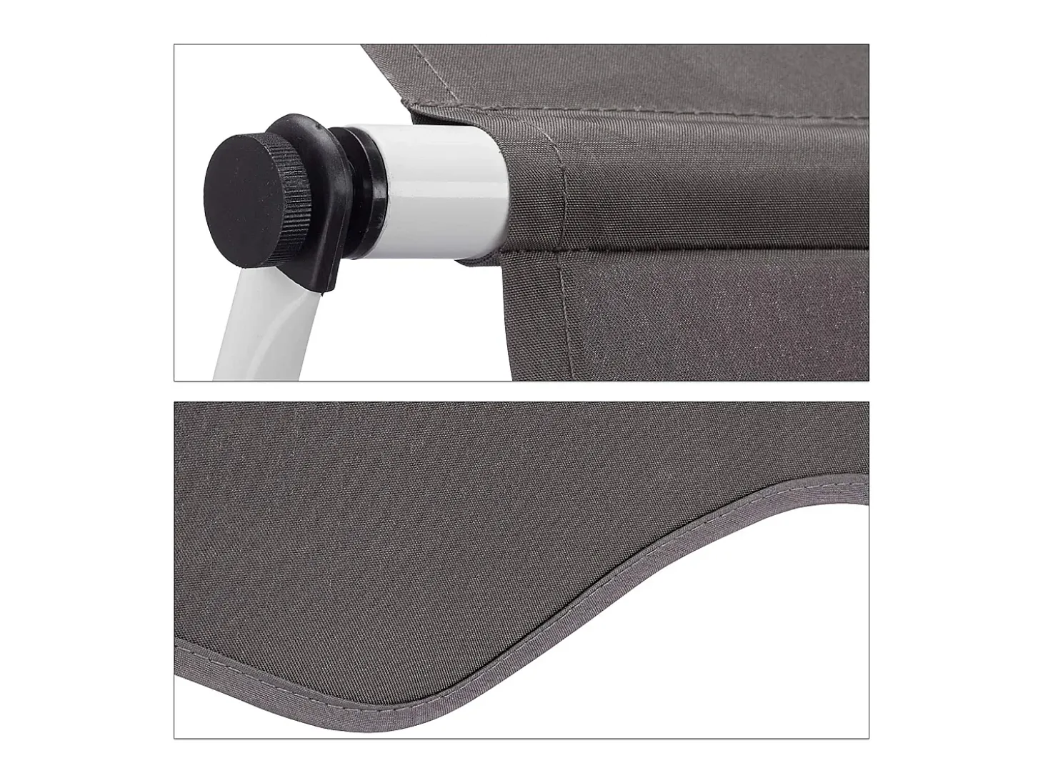 Toldo telescópico para varanda com manivela altura ajustável resistente aos raios UV em poliéster e aço 150 x 120 cm cinza 13_0002541_6