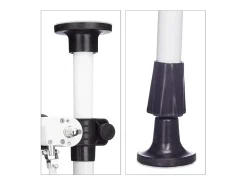 Toldo telescópico para varanda com manivela altura ajustável resistente aos raios UV em poliéster e aço 150 x 120 cm cinza 13_0002541_6