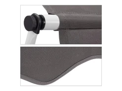 Toldo telescópico para varanda com manivela altura ajustável resistente aos raios UV poliéster aço 250 x 120 cm cinza 13_0002541_4