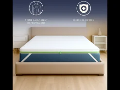 Topper casal francês 140 x 200 Memory Foam Breeze 9 zonas | Altura 5 cm | Itália