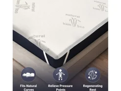 Topper de Látex Natural 160x200 | Bambu respirável, removível