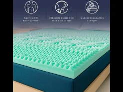 Topper individual 90 x 190 Memory Foam Breeze 9 zonas | Altura 5 cm | Feito na Itália