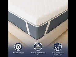 Topper 120x190 uma e meia | Memory 9 Zonas | 7 cm | Capa Removível | Made in Italy