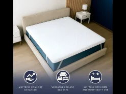 Topper 120x190 uma e meia | Memory 9 Zonas | 7 cm | Capa Removível | Made in Italy