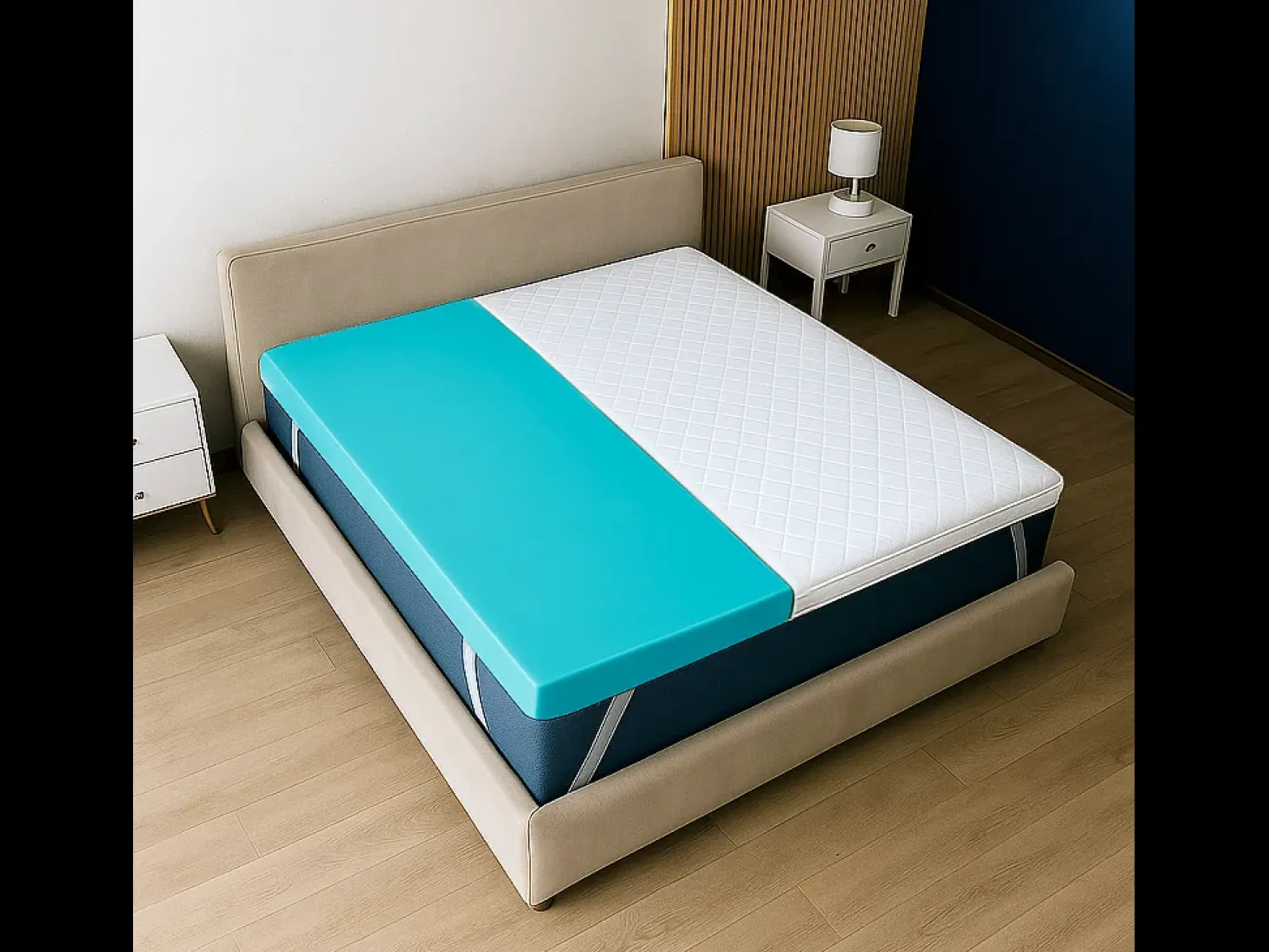 Topper 120x190 uma e meia | Memory 9 Zonas | 7 cm | Capa Removível | Made in Italy