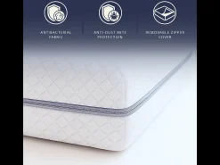 Topper 120x190 uma e meia | Memory 9 Zonas | 7 cm | Capa Removível | Made in Italy