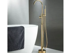 Torneira De Banheira De Chão Rea Lungo Gold
