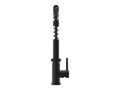 Torneira de cozinha com flexível extraível em aço inoxidável preto fosco - ROFLEX