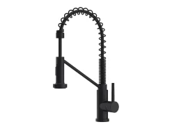 Torneira de cozinha com flexível extraível em aço inoxidável preto fosco - ROFLEX