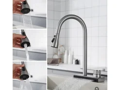 Torneira De Cozinha Rea Js-K112N Conor Brush Nickel