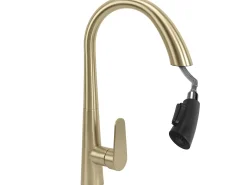 Torneira De Cozinha Rea Js-K087Bg Ross Brush Gold