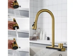 Torneira De Cozinha Rea Js-K112Bg Conor Brush Gold