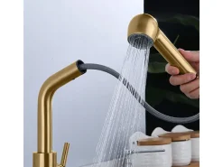 Torneira De Cozinha Rea Troy Brush Gold