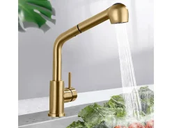 Torneira De Cozinha Rea Troy Brush Gold