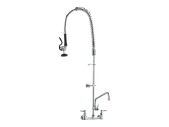 Torneira de Cozinha, SucceBuy Torneira de Pia de Cozinha Comercial de Parede com Pulverizador de Pré-enxaguamento, Altura de 120 cm