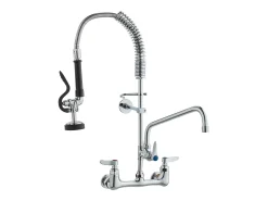 Torneira de Cozinha, SucceBuy Torneira de Parede Comercial - Com Pulverizador de Pré-Enxágue, 63.5 cm