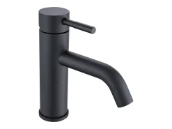 Torneira misturadora arredondada em inox escovado, preto mate, C4,9 x A17,3 x P16 cm, SALAVAN
