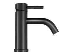 Torneira misturadora arredondada em inox escovado, preto mate, C4,9 x A17,3 x P16 cm, SALAVAN
