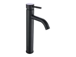 Torneira misturadora mecânica arredondada em inox, preto mate, A30,6 cm, SALAVAN