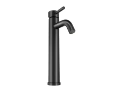 Torneira misturadora mecânica arredondada em inox, preto mate, A30,6 cm, SALAVAN