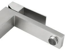 Torneira misturadora quad. mecânica aço inoxidável, níquel escovado, C5xA31xL18 cm CANILAS