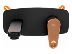 Torneira Oculta Para Lavatório Rea Mild Black/Rose Gold + Box