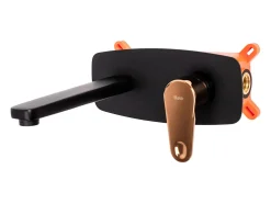 Torneira Oculta Para Lavatório Rea Mild Black/Rose Gold + Box