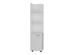 Torre de casa de banho Malibu em Melamina, com 2 portas e 3 prateleiras , 158 cm X 37.5 cm X 36 cm , Branco