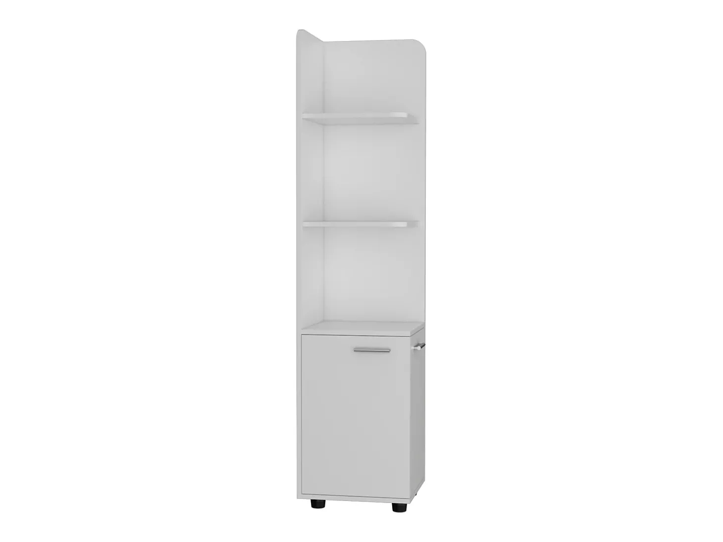 Torre de casa de banho Malibu em Melamina, com 2 portas e 3 prateleiras , 158 cm X 37.5 cm X 36 cm , Branco