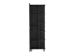 Torre de casa de banho vertical Urano em melamina com 9 prateleiras , 157.9 cm X 51.18 cm X 21.4 cm , Cinzento / prateado