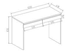 Toucador branco 120x41.8x83 emma