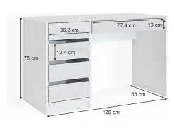 Toucador branco 120x55x75 sherry
