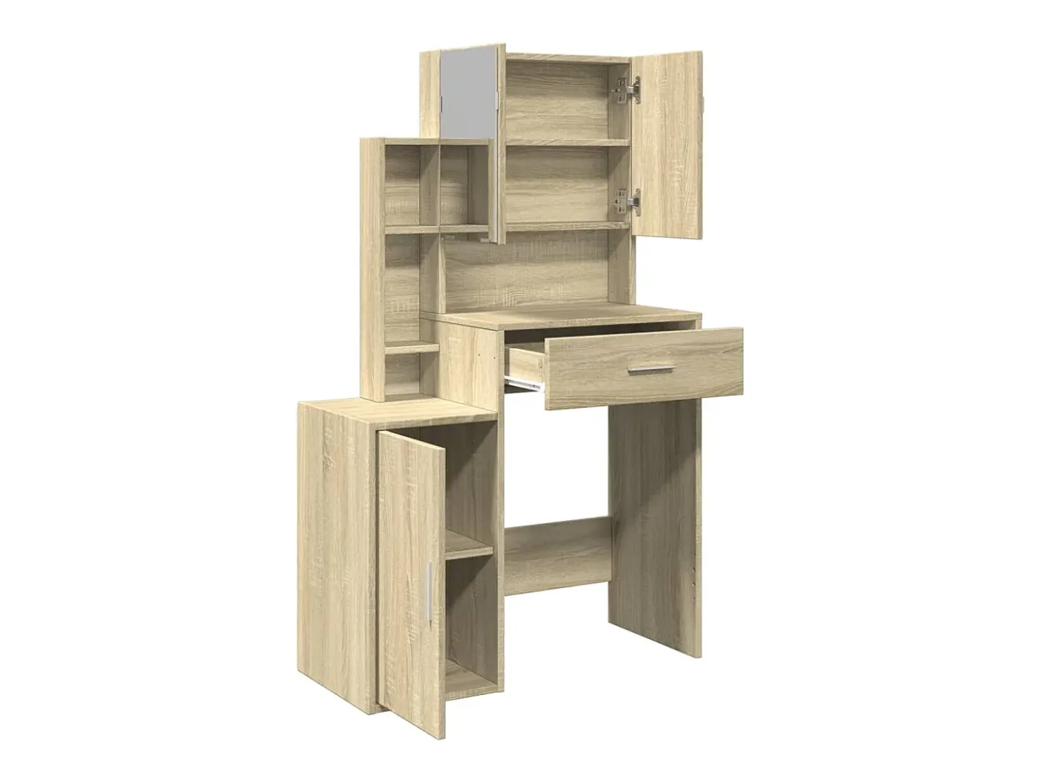 Toucador com armário 80x35x132 cm cor carvalho sonoma
