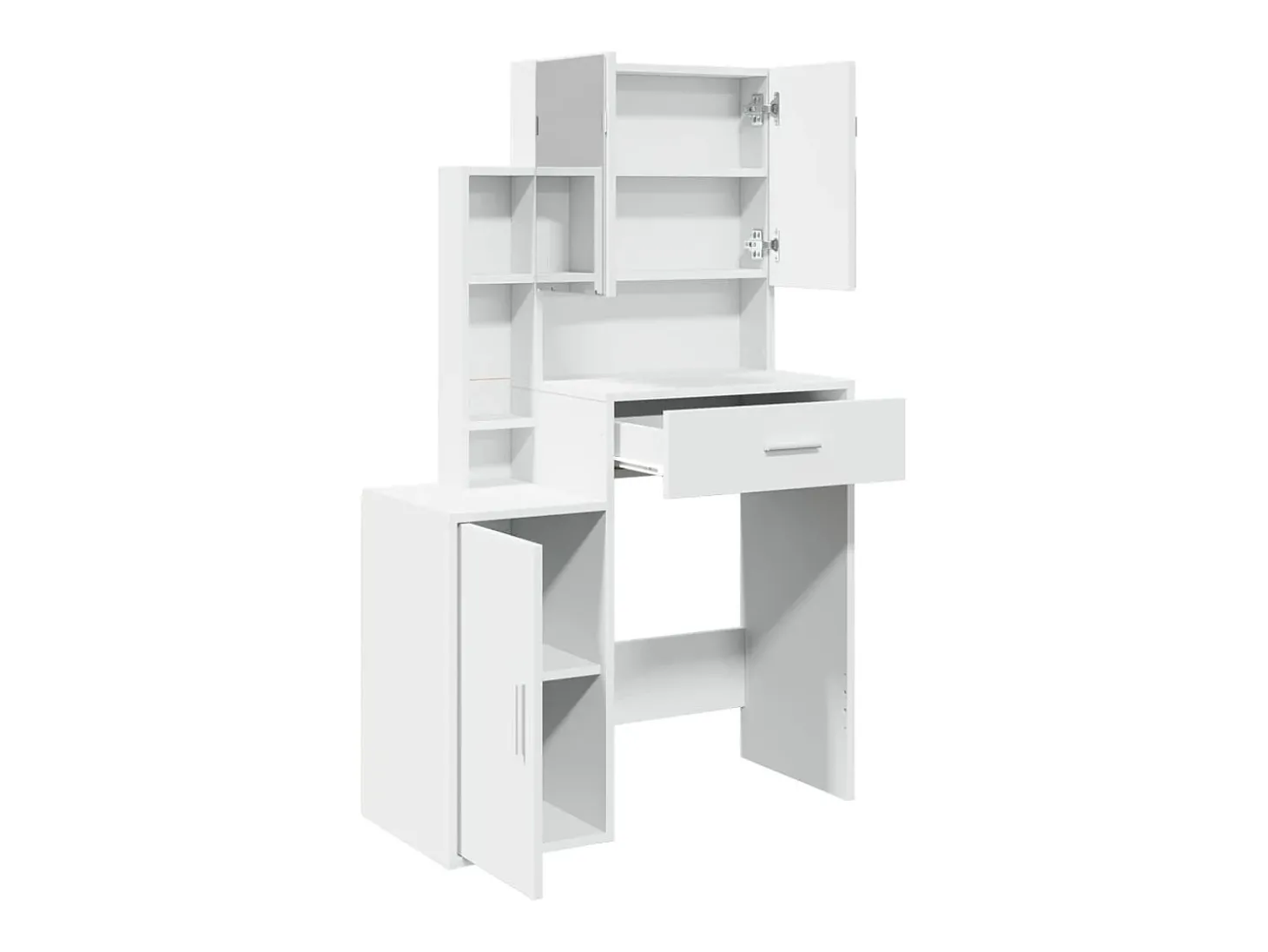 Toucador com armário 80x35x132 cm cor branco