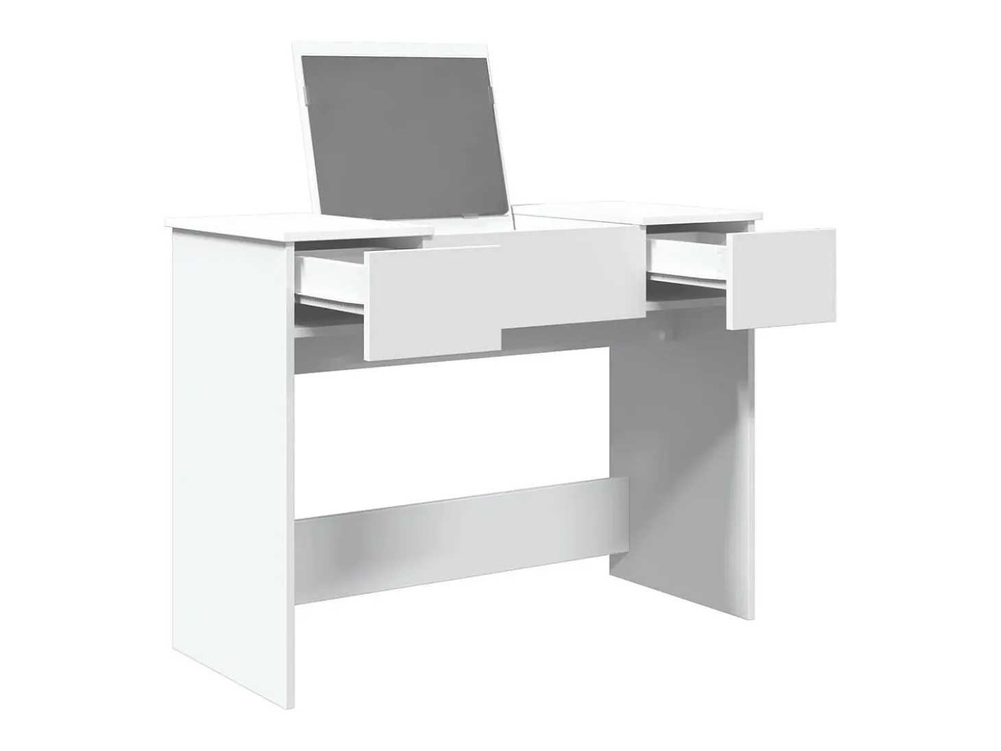 Toucador com espelho 100x45x76 cm branco