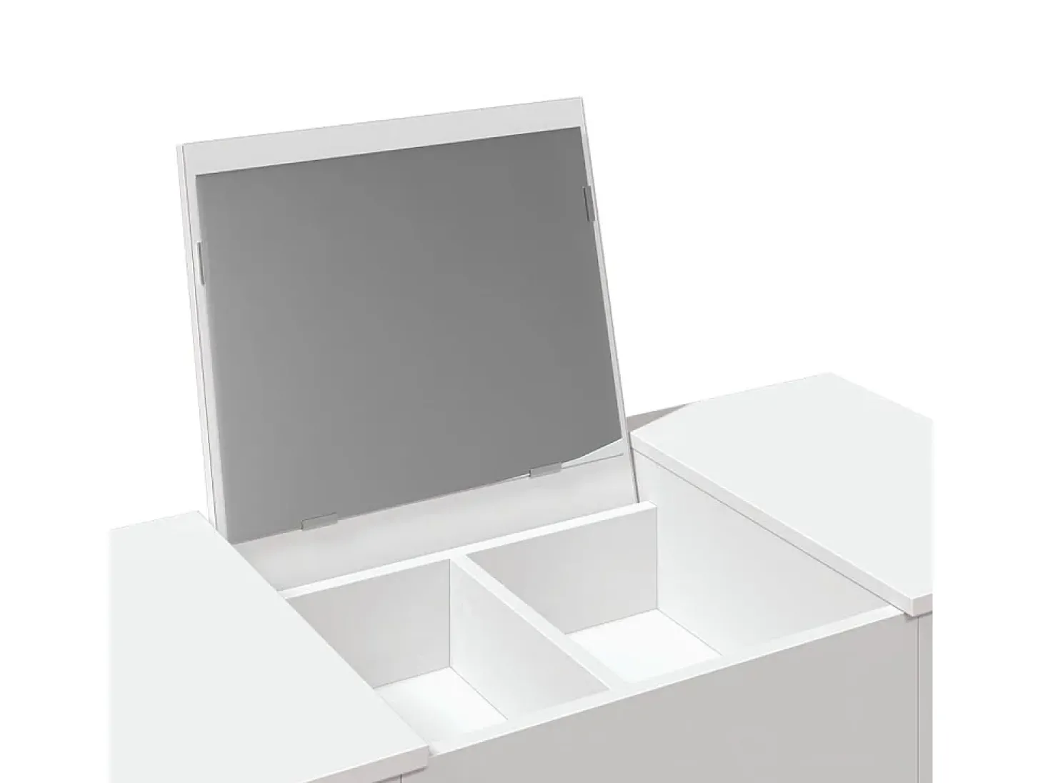 Toucador com espelho 100x45x76 cm branco