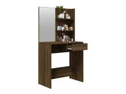 Toucador com espelho 74,5x40x141 cm cor carvalho castanho