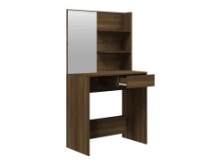 Toucador com espelho 74,5x40x141 cm cor carvalho castanho