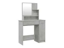 Toucador com espelho 86,5x35x136 cm cinzento cimento