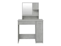 Toucador com espelho 86,5x35x136 cm cinzento cimento
