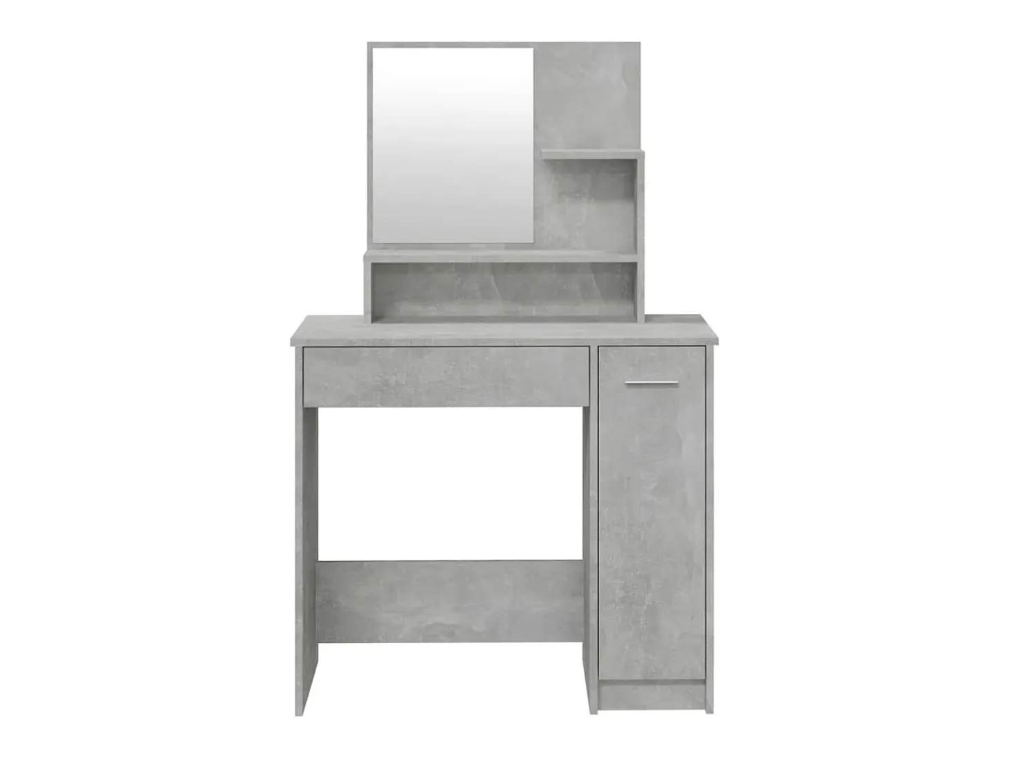 Toucador com espelho 86,5x35x136 cm cinzento cimento