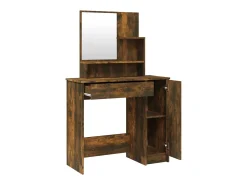 Toucador com espelho 86,5x35x136 cm cor carvalho fumado
