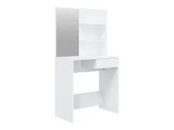 Toucador com espelho 74,5x40x141 cm branco brilhante